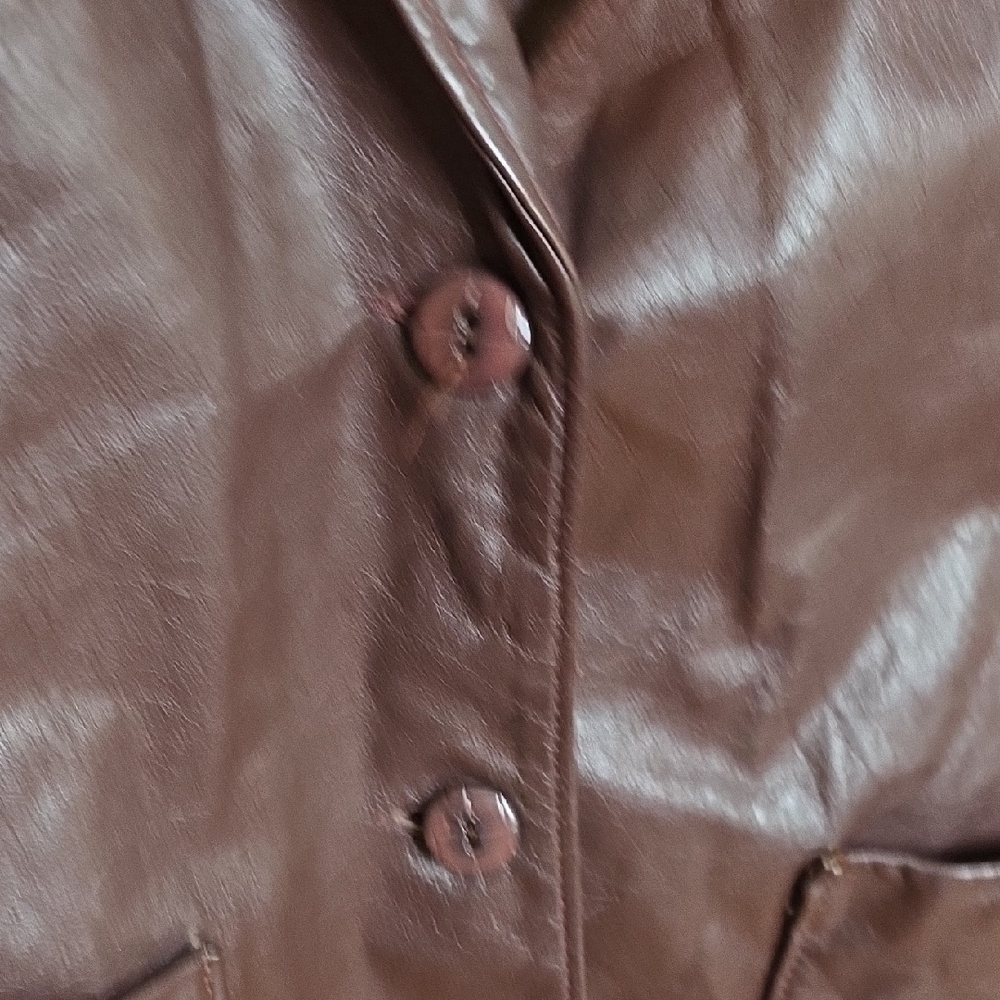 Sears Vintage Brown Leather Jacket Ladies 16 — image 4 of 8